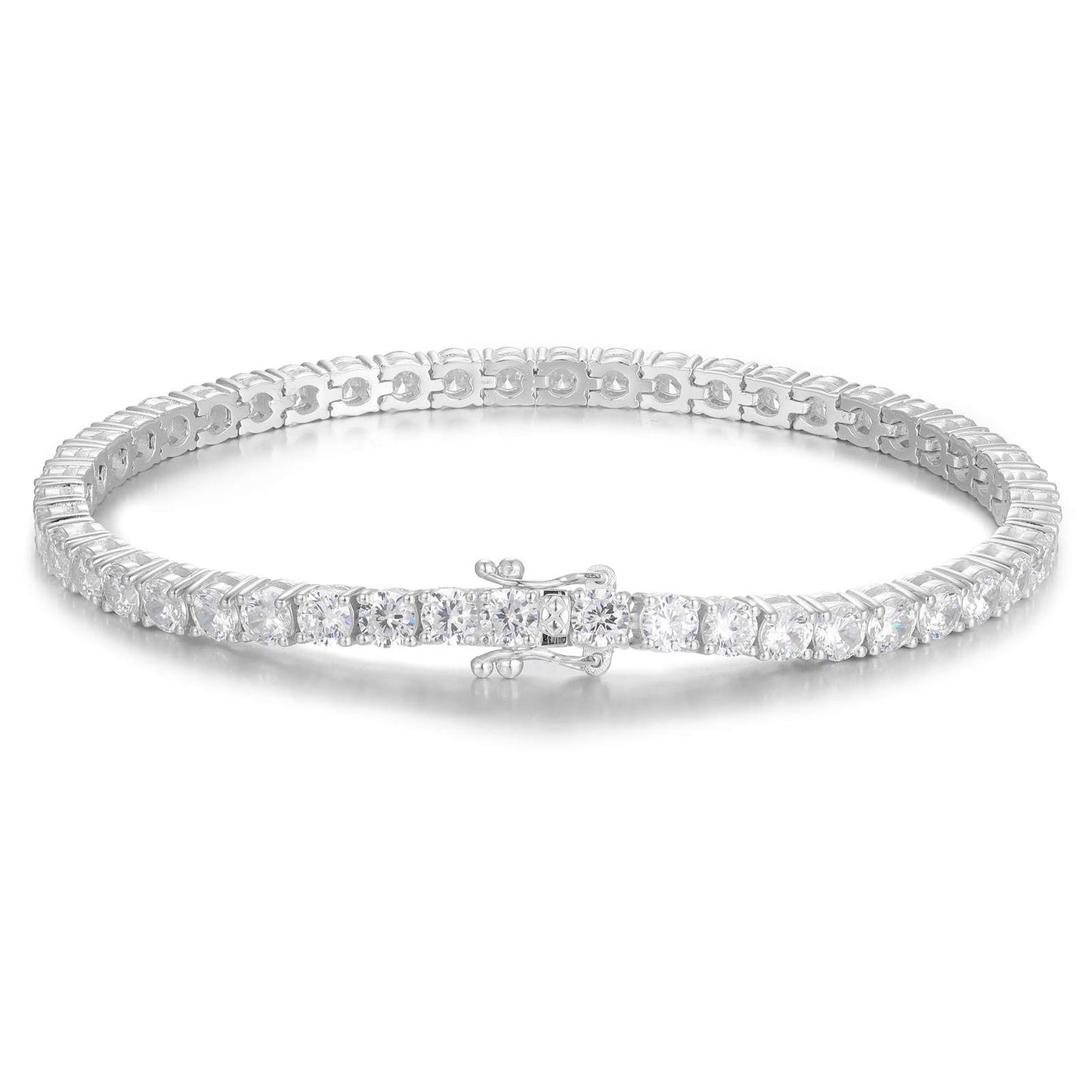 18K White Gold Tennis Bracelet