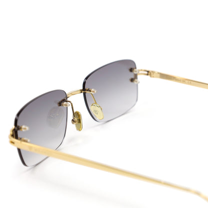 Gouden Diamond Zonnebril met frameless glasses