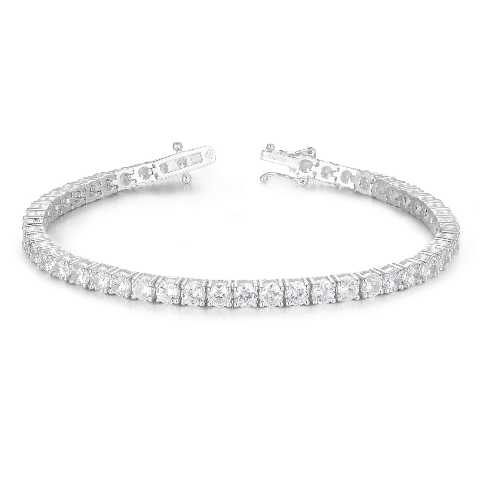 Premium Tennis Bracelet 18K White Gold